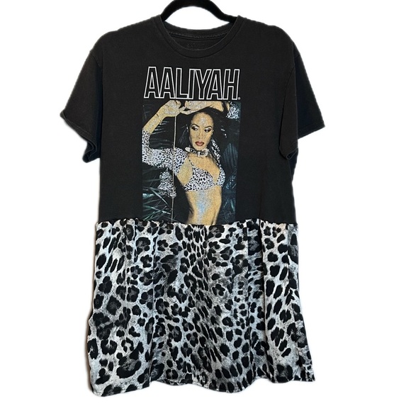 Upcycled Dresses & Skirts - Aaliyah dress up cycle leopard print one in a million